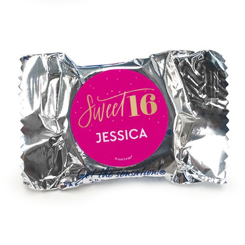 Personalized Bonnie Marcus Pink & Gold Sweet 16 York Peppermint Patties