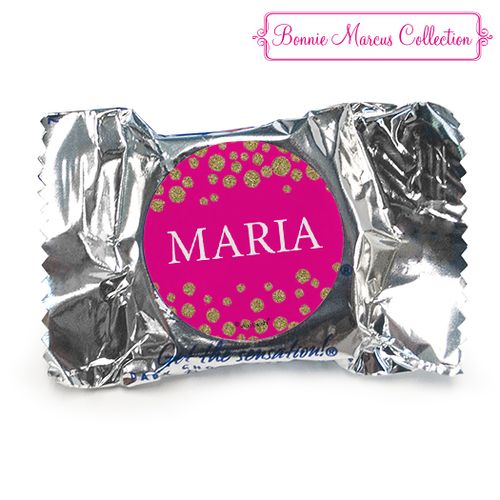 Personalized Bonnie Marcus Gold Sparkle Quinceanera York Peppermint Patties