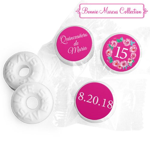 Personalized Bonnie Marcus Wreath Quinceanera Life Savers Mints