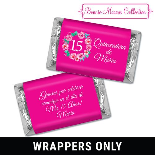 Personalized Bonnie Marcus Wreath Quinceanera Mini Wrappers Only