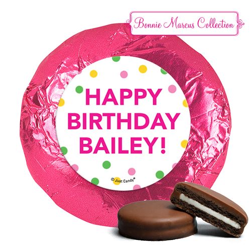 Personalized Milk Chocolate Covered Oreos - Bonnie Marcus Tropical Birthday