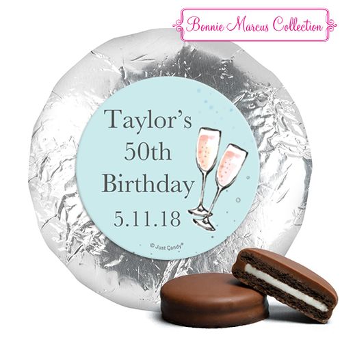 Personalized Chocolate Covered Oreos - Birthday Bubbly Party Blue
