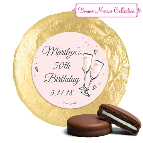 Personalized Chocolate Covered Oreos - Birthday Bubbly Party Pink