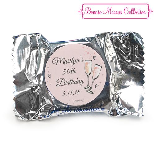 Personalized York Peppermint Patties - Birthday Bubbly Party Pink