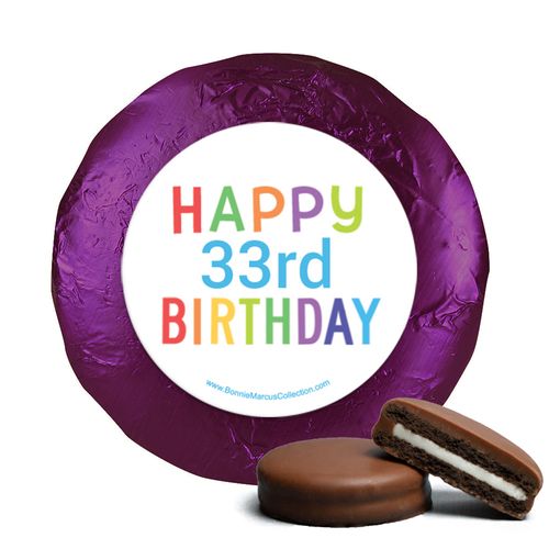 Personalized Bonnie Marcus Birthday Colorful Candles Chocolate Covered Oreos