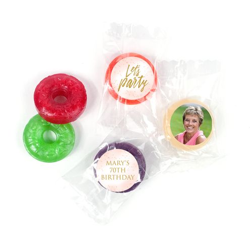 Personalized Bonnie Marcus Birthday Champagne Party LifeSavers 5 Flavor Hard Candy