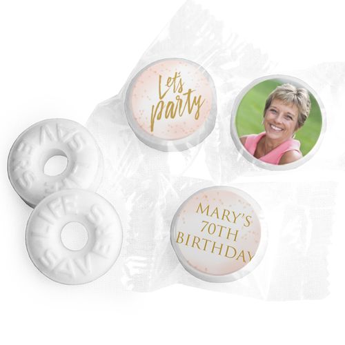 Personalized Bonnie Marcus Birthday Champagne Party Life Savers Mints