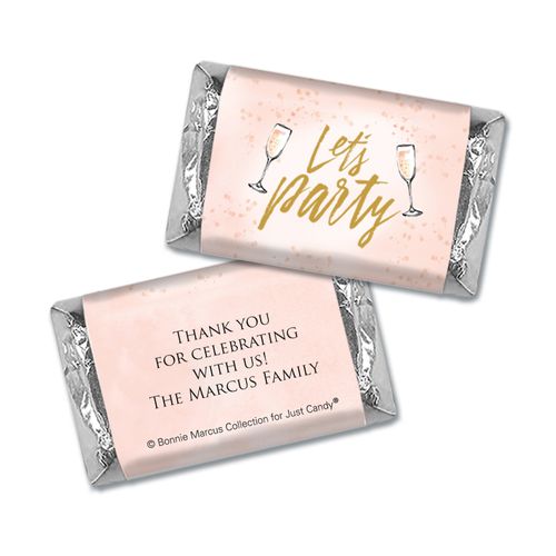 Personalized Bonnie Marcus Birthday Champagne Party Hershey's Miniatures