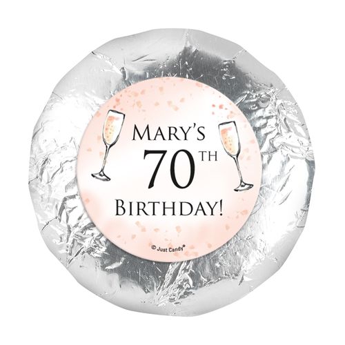 Personalized Birthday Champagne Party 1.25" Stickers (48 Stickers)