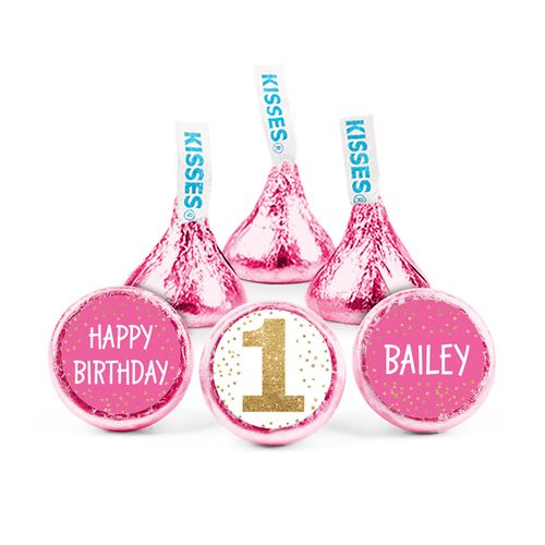 Personalized Birthday Golden One Hershey's Kisses