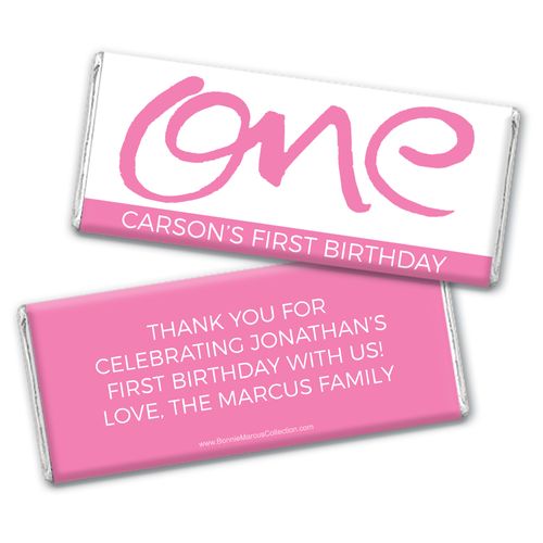 Bonnie Marcus Personalized Doodle One 1st Birthday Chocolate Bar Wrappers