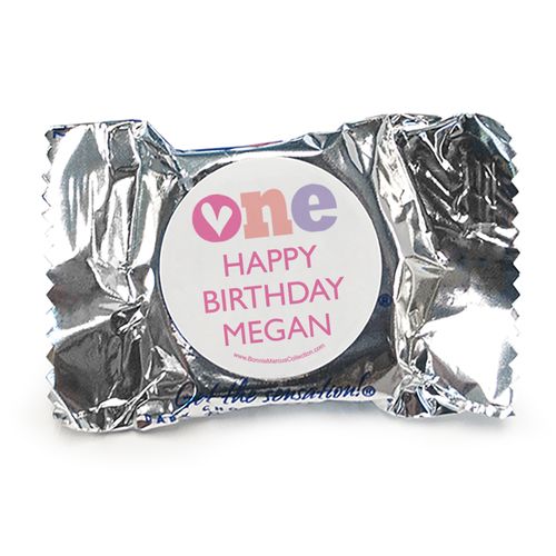 Personalized Adorable One First Birthday York Peppermint Patties