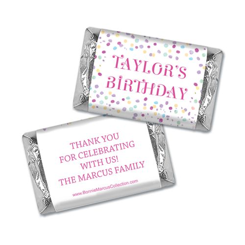 Personalized Bonnie Marcus Birthday Blossom Photo Mini Candy Bar Wrapper