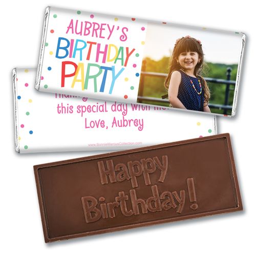 Personalized Bonnie Marcus Birthday Sweet Celebration Embossed Chocolate Bar & Wrapper