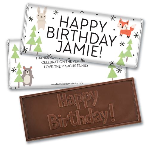 Personalized Bonnie Marcus Birthday Scouting Pals Embossed Chocolate Bar & Wrapper