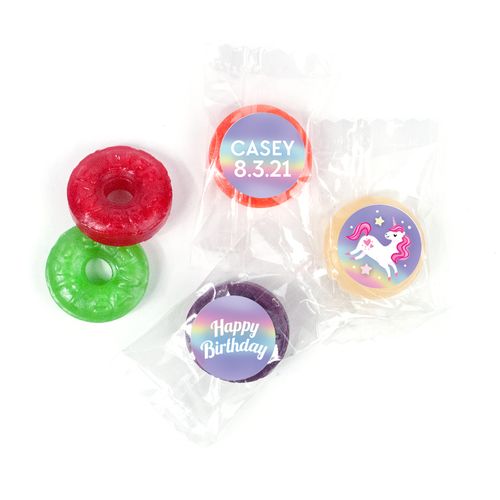 Personalized Bonnie Marcus Unicorn Dreams Birthday LifeSavers 5 Flavor Hard Candy