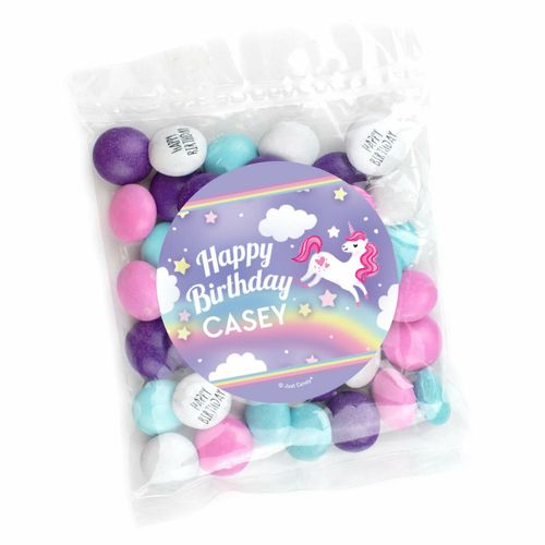 Personalized Unicorn Candy Bags with Just Candy