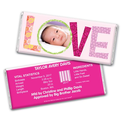 Bonnie Marcus Collection Personalized Wrapper Love Girl Birth Announcement