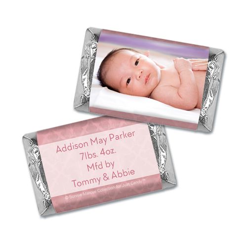 Bonnie Marcus Collection Personalized Hershey's Miniature Baby Photo Birth Announcement