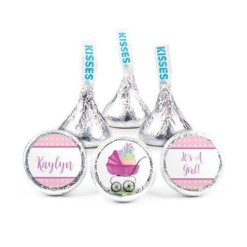 Personalized Girl Birth Announcement Rockabye Baby Hershey's Kisses