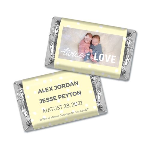 Personalized Bonnie Marcus Twice the Love Birth Announcement Mini Wrappers Only