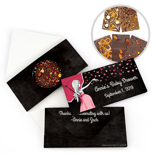 Personalized Bonnie Marcus Baby Shower Sprinkling Gourmet Infused Belgian Chocolate Bars (3.5oz)