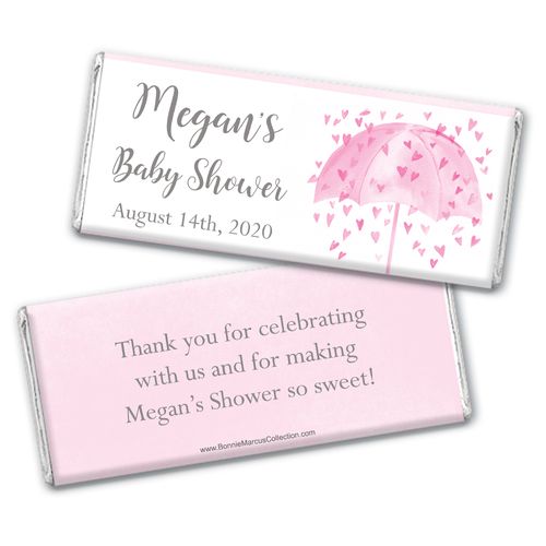 Personalized Bonnie Marcus Baby Shower Heart Shower Chocolate bar Wrappers