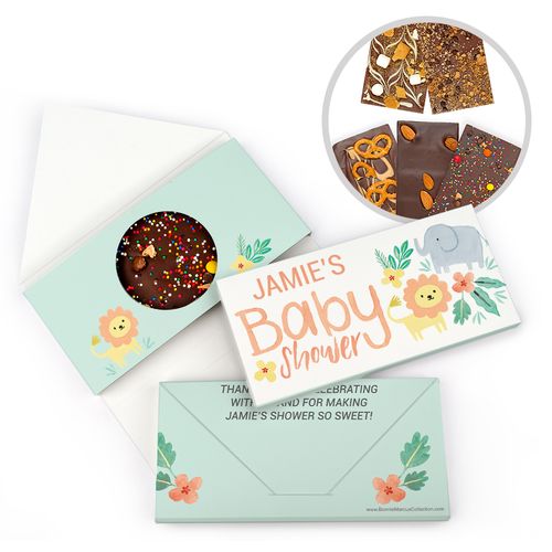Personalized Bonnie Marcus Baby Shower Safari Fun Gourmet Infused Belgian Chocolate Bars (3.5oz)