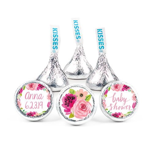 Personalized Bonnie Marcus Baby Shower Painted Petals Hershey's Kisses