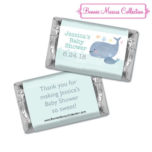 Personalized Bonnie Marcus Baby Shower Baby Whale Hershey's Miniatures