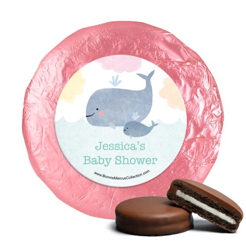 Personalized Bonnie Marcus Baby Whale Baby Shower Milk Chocolate Covered Oreos