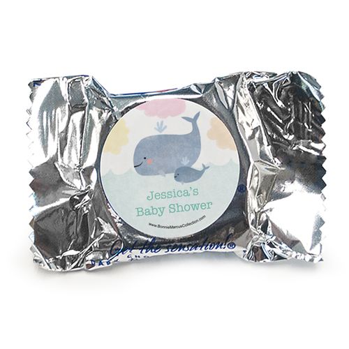 Personalized Bonnie Marcus Baby Whale Baby Shower York Peppermint Patties