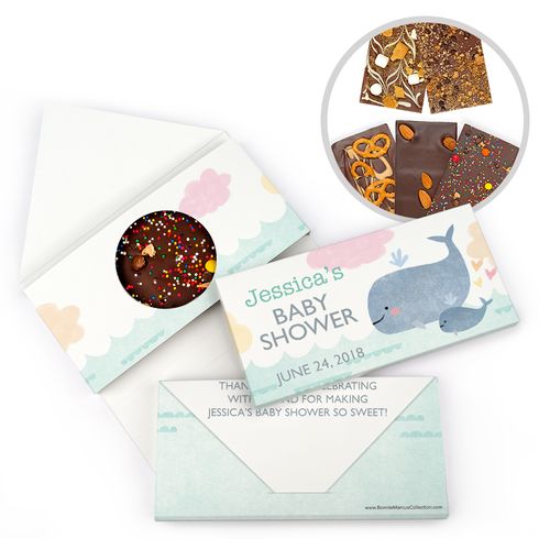Personalized Bonnie Marcus Baby Shower Whale Baby Gourmet Infused Belgian Chocolate Bars (3.5oz)