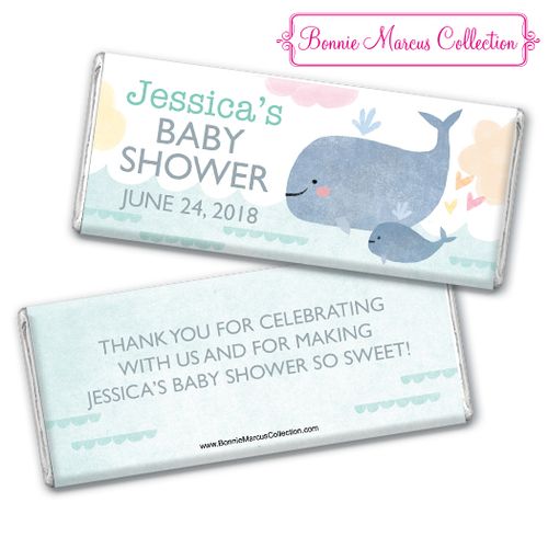 Personalized Bonnie Marcus Baby Shower Baby Whale Chocolate Bar