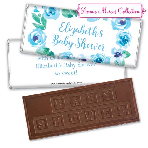Personalized Bonnie Marcus Baby Shower Embossed Chocolate Bar & Wrapper