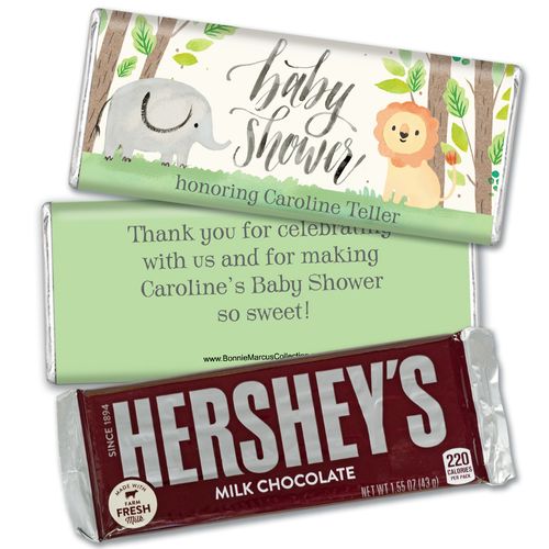 Personalized Bonnie Marcus Baby Shower Sarafi Nursery Hershey's Milk Chocolate Bar