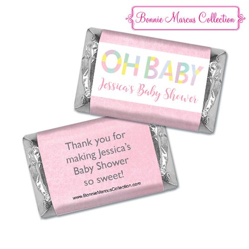 Personalized Bonnie Marcus Baby Shower Pastel Shower Hershey's Miniatures