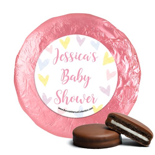 Personalized Bonnie Marcus Pastel Baby Shower Milk Chocolate Covered Oreos