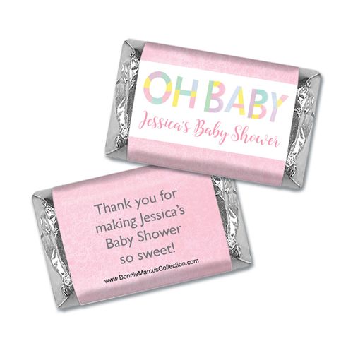 Personalized Bonnie Marcus Baby Shower Pastel Shower Hershey's Miniatures Wrappers