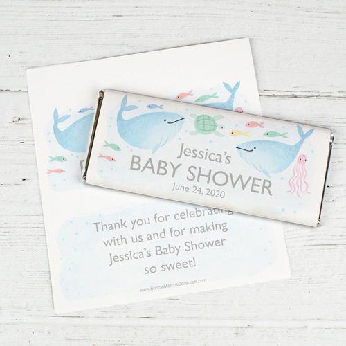 Personalized Bonnie Marcus Baby Shower Under the Sea Chocolate bar Wrappers