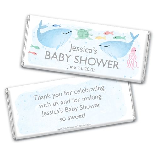 Personalized Bonnie Marcus Baby Shower Under the Sea Chocolate bar Wrappers