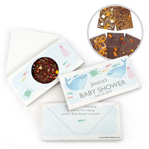 Personalized Bonnie Marcus Baby Shower Under the Sea Gourmet Infused Belgian Chocolate Bars (3.5oz)