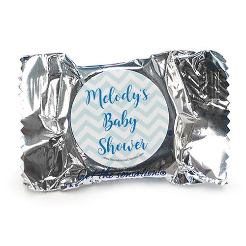 Personalized Bonnie Marcus Chevron Banner Boy Baby Shower York Peppermint Patties