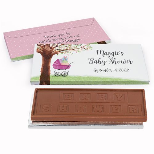Deluxe Personalized Rockabye Baby Baby Shower Chocolate Bar in Gift Box