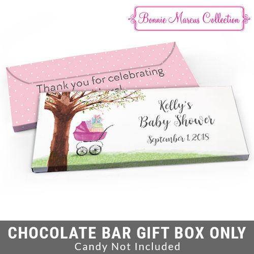 Deluxe Personalized Rockabye Baby Baby Shower Candy Bar Favor Box