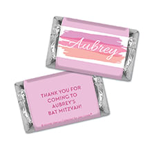 Bat Mitzvah Personalized Pink Watermark Hershey's Miniatures