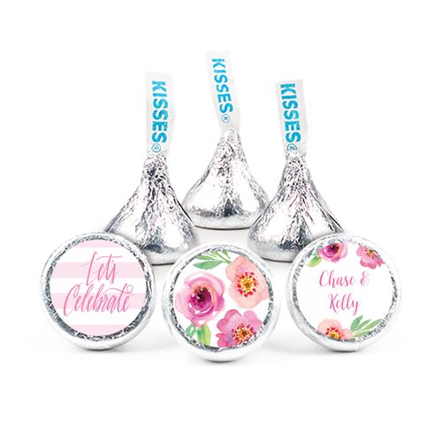 Floral Embrace Personalized EngagementStickers