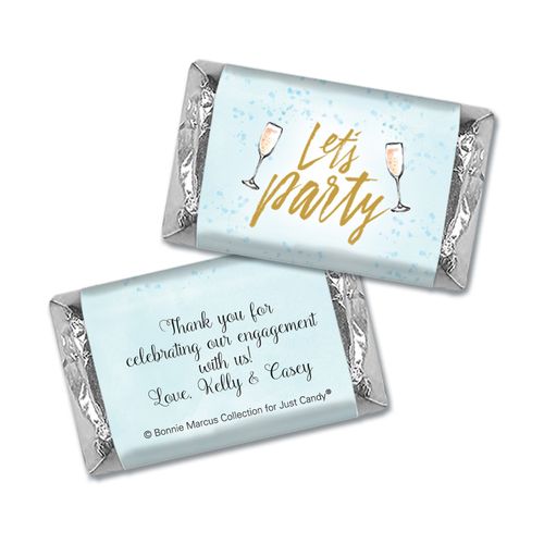 Personalized Bonnie Marcus Engagement Champagne Party Mini Wrappers Only