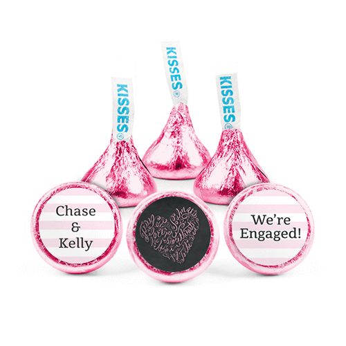 Personalized Engagement Sweetheart Swirl Hershey's Kisses