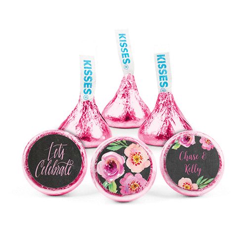 Personalized Engagement Floral Embrace Hershey's Kisses